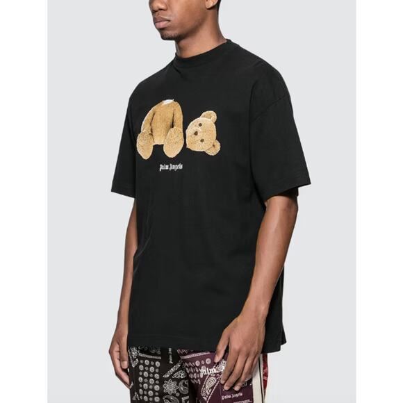 Palm Angels Shirt Men Large Kill The Bear T Shirt Black Tee Logo Designer Street - Picture 2 of 9
